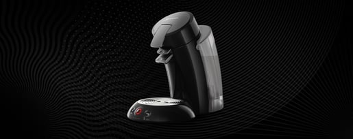 senseo machine banner black background